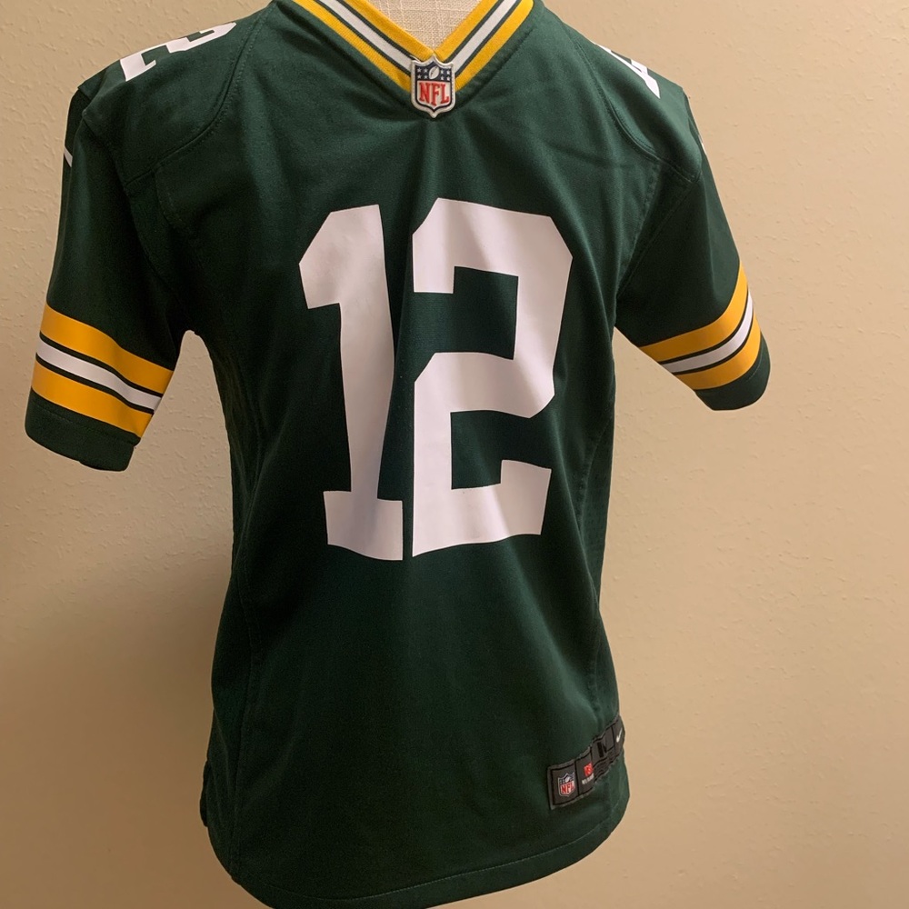 Green Bay Packers Aaron Rodgers Football Jersey Youth size medium 10/12